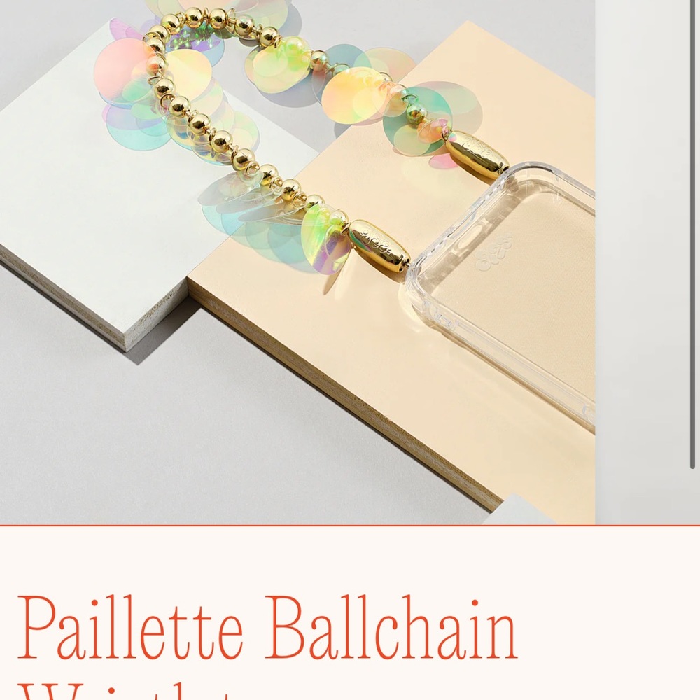 Paillette Ballchain Wristlet OSSA phone chord